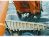 EX3500 1st bucket on 777A, Doug Hood Ltd, Weavers Coal Mine, 1990